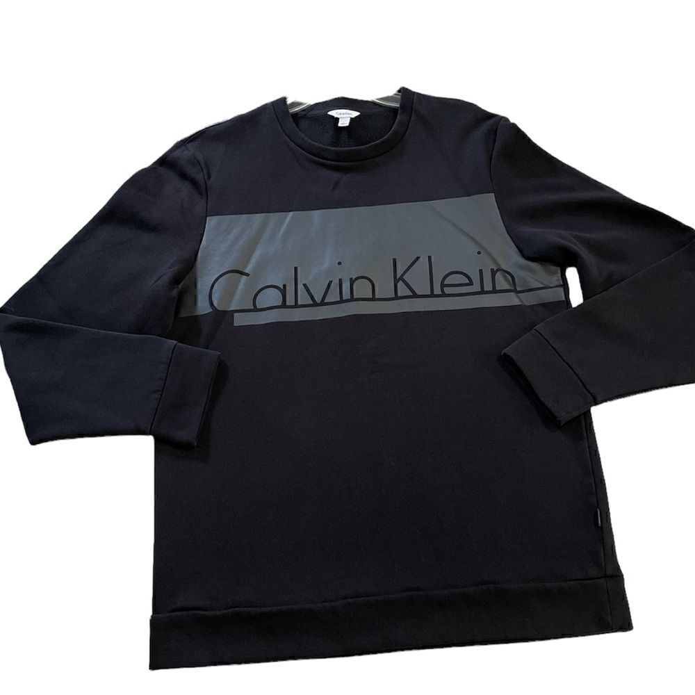 Calvin Klein Embossed Black Sweatshirt  Size Large